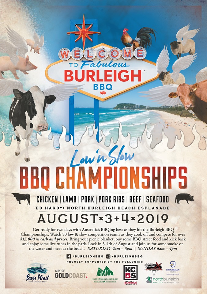 Head to Burleigh Heads in August for Burleigh BBQ Championships 2019